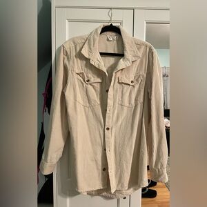 Cream white Corduroy Shirt